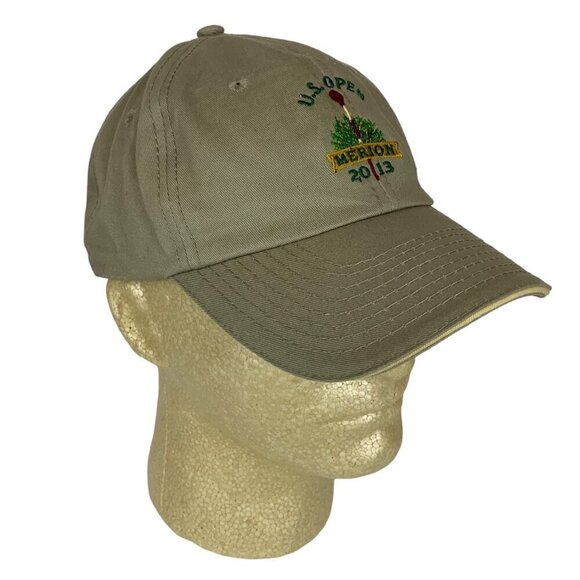 US Open Merion Golf Hat Cap 2013 USGA Member Embroidered Khaki Adjustable PA - Picture 3 of 8